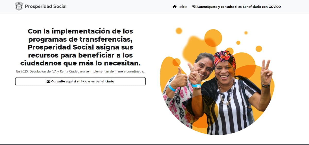 Devolución del IVA 2026 fecha límite para cobrar y quiénes pierden el pago. | Foto: Tomada de Prosperidad Social.