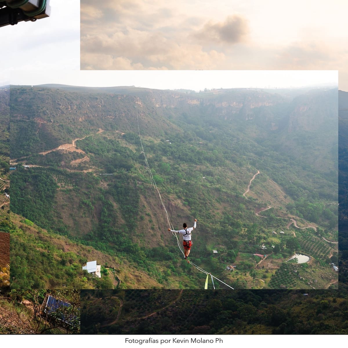 Diego Alejandro Molano hace historia: récord mundial en el Chicamocha caminando a ciegas más de 3 kilómetros. Foto: Facebook/Diego Molano