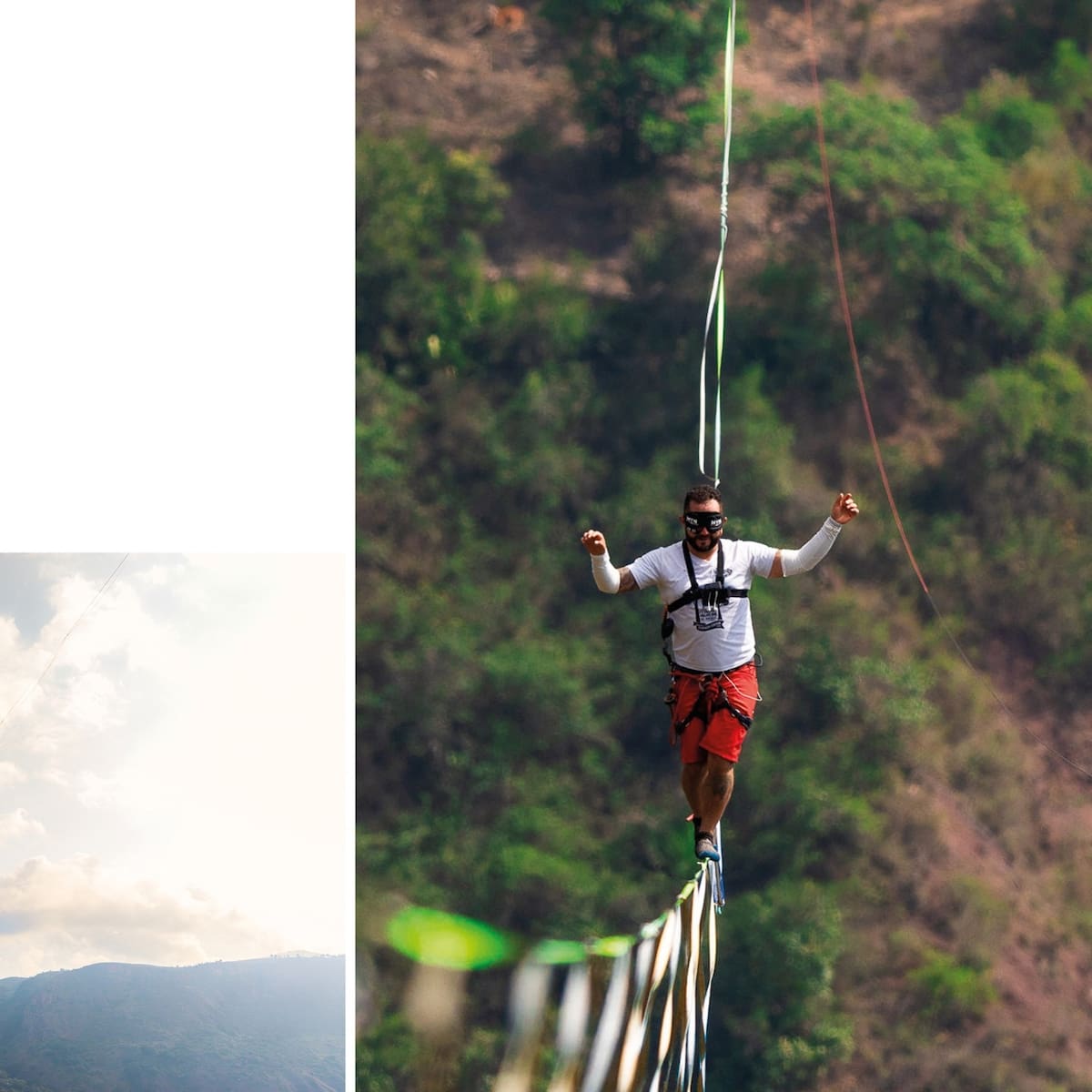 Diego Alejandro Molano hace historia: récord mundial en el Chicamocha caminando a ciegas más de 3 kilómetros. Foto: Facebook/Diego Molano