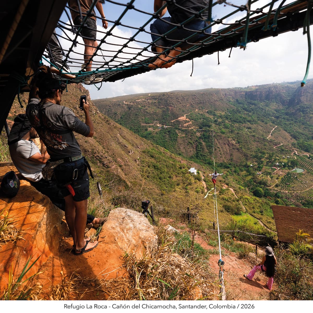 Diego Alejandro Molano hace historia: récord mundial en el Chicamocha caminando a ciegas más de 3 kilómetros. Foto: Facebook/Diego Molano