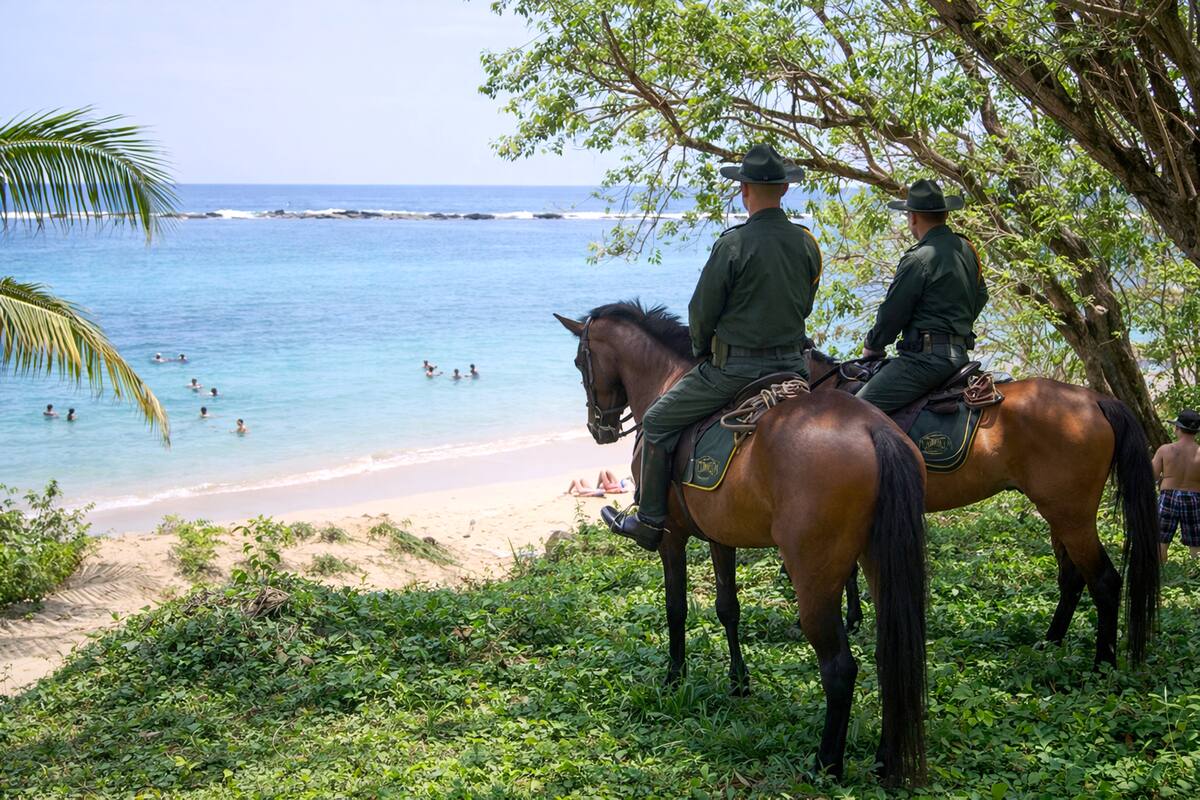 La Policía Nacional, a través de la Dirección de Carabineros y Protección Ambiental, desplegó un operativo para la protección del Parque Tayrona. Foto: Policía Nacional.
