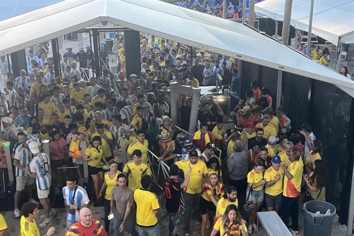 Caos en la final de la Copa América 2024.