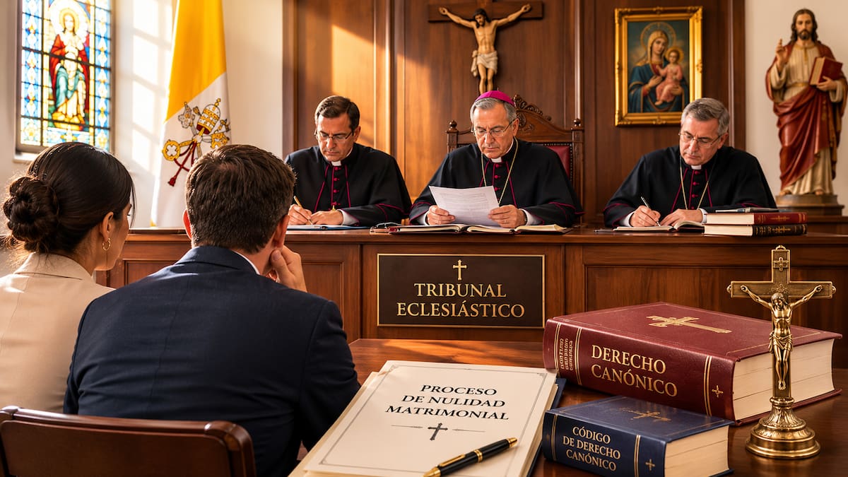 Para solicitar la nulidad de un matrimonio católico debe presentarse ante un tribuna eclesiástico.