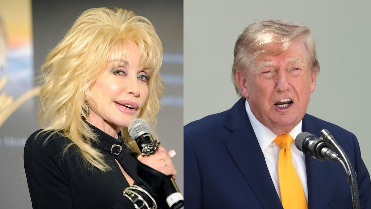 Donald Trump despide a Dolly Parton. // EFE - AP