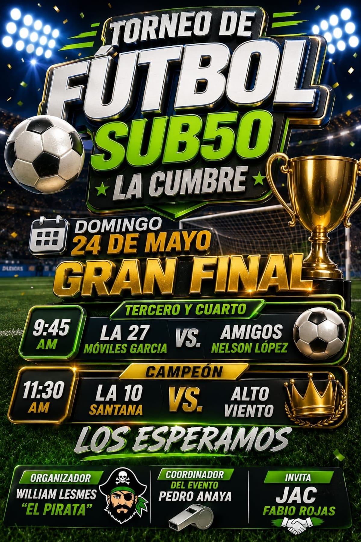 Domingo futbolero: La Cumbre vivirá una fiesta con finales Sub-50, serenata para las madres y duelos Sub-60.