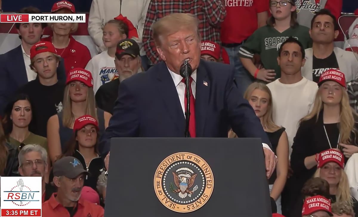 Captura de video de una transmisión del canal en Youtube del partido Republicano del presidente de EE.UU., Donald Trump. //EFE - @Republicans.