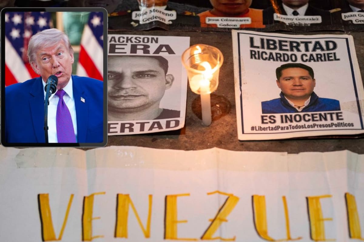 El presidente Donald Trump promete la liberación total de presos políticos en Venezuela y celebra el regreso de las grandes petroleras. Además, lanzó un polémico comentario: ¿Venezuela como el estado 51 de EE. UU.? Los detalles de una jornada clave en la Casa Blanca.