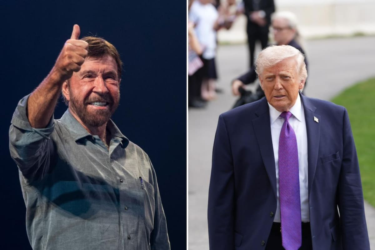 Donald Trump reaccionó a la muerte de Chuck Norris con un emotivo mensaje desde la Casa Blanca. El presidente recordó la valentía del actor y su lealtad al Partido Republicano. "No quisieras pelear con él", afirmó.