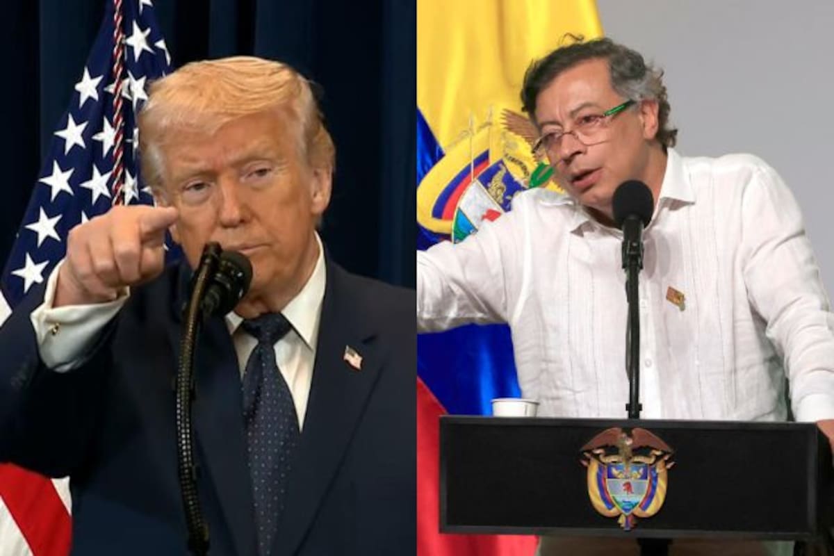 Los presidente Donald Trump y Gustavo Petro. // Foto: EFE