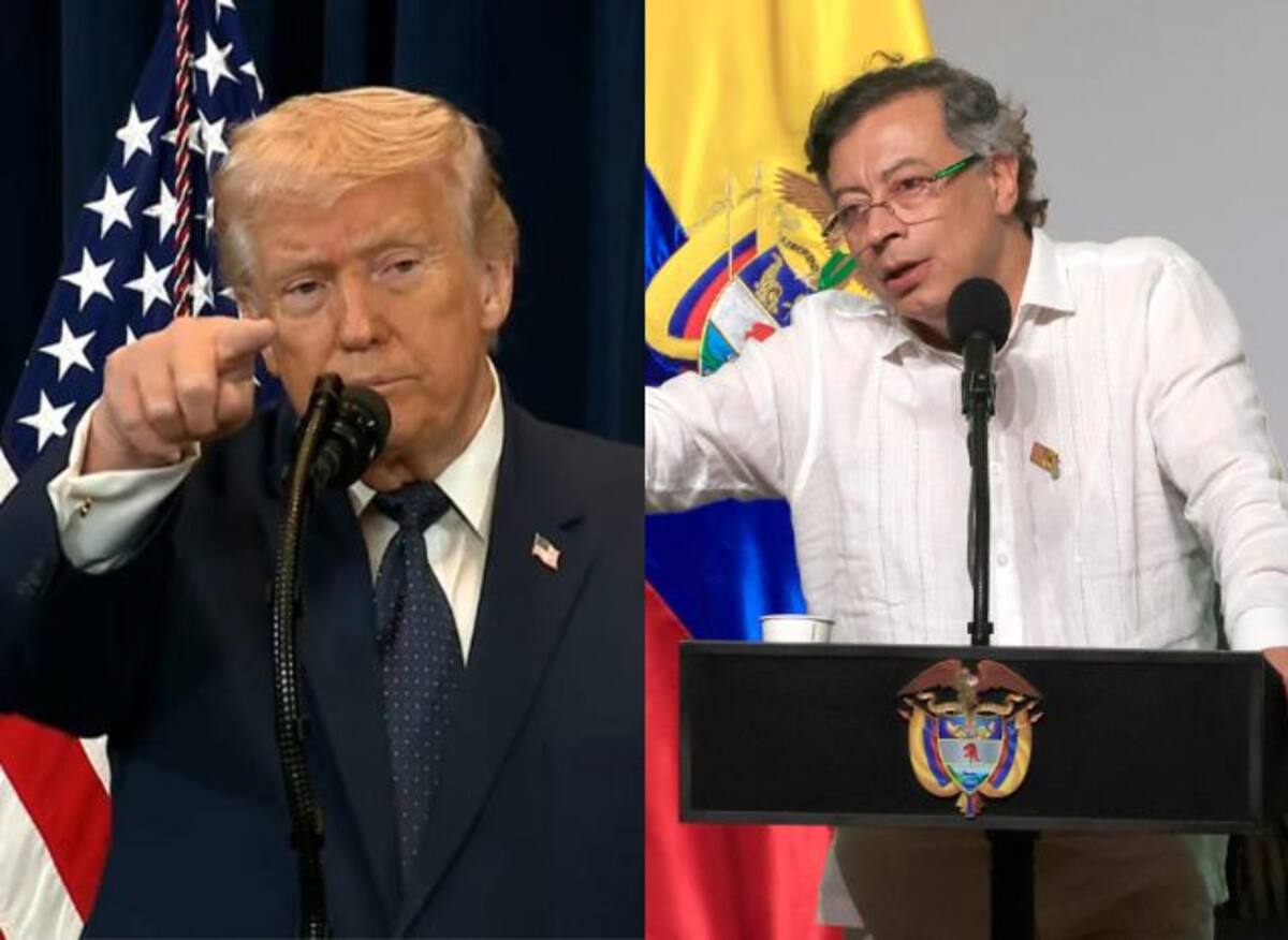 Los presidente Donald Trump y Gustavo Petro. // Foto: EFE