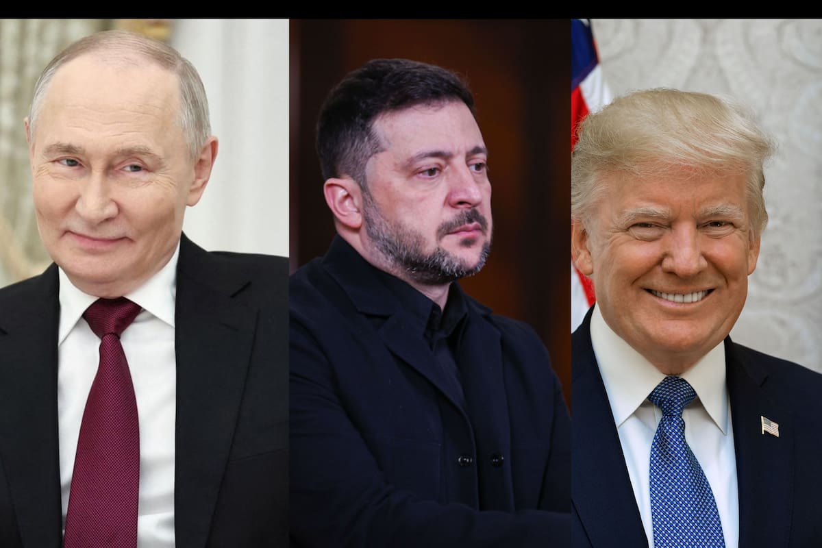 Donald Trump y Volodímir Zelenski durante su reunión en Florida para discutir la propuesta de paz para Ucrania.