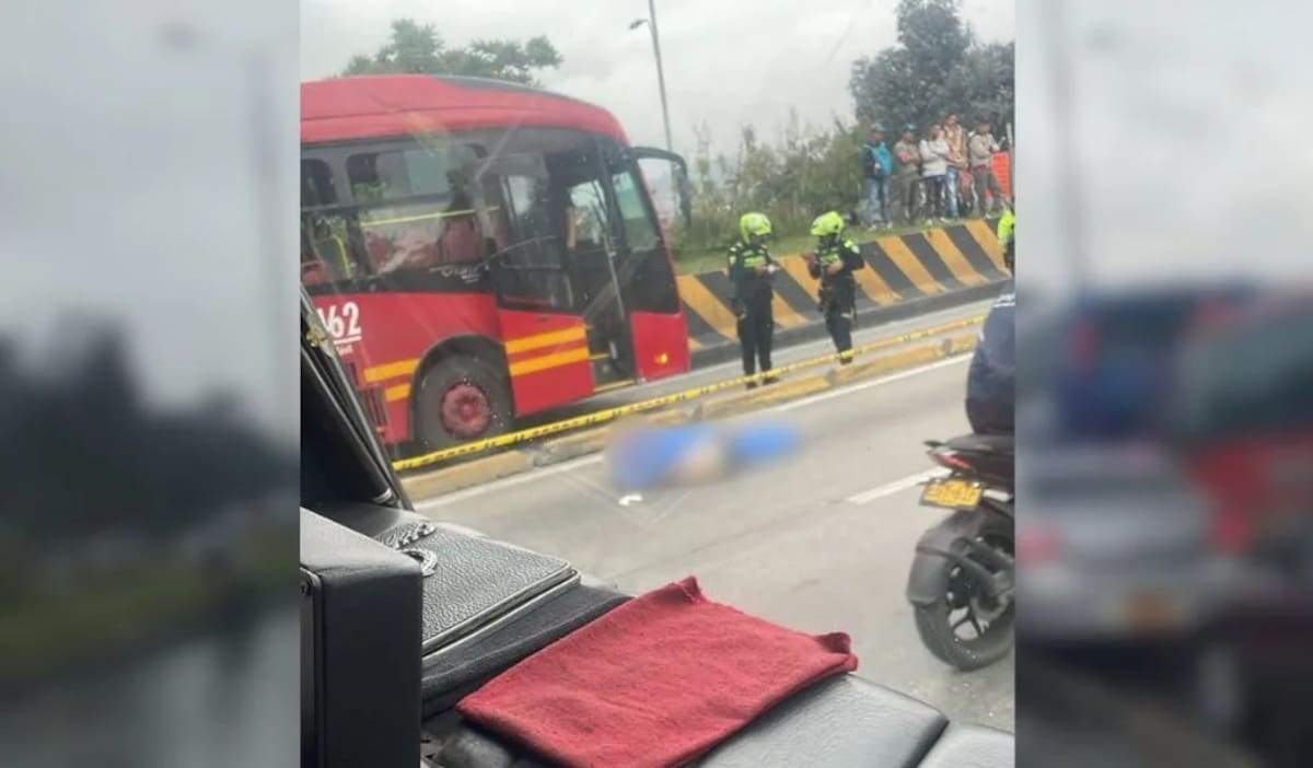 Dos accidentes mortales con articulados de TransMilenio en menos de una hora en Bogotá. | Foto: Tomada de Q' Hubo.