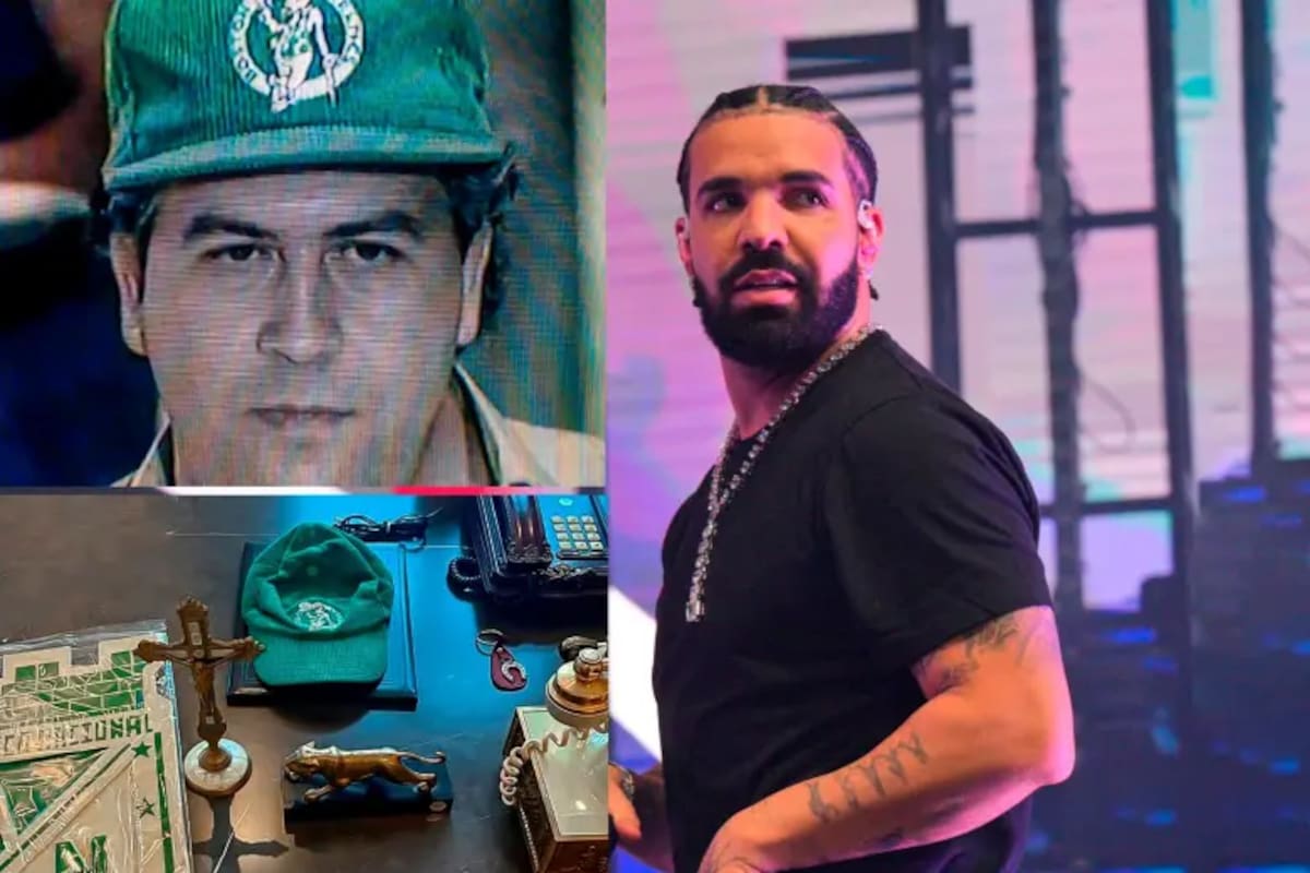 Tras adquirir un anillo del rapero 2Pac en 2023, ahora Drake estaría detrás de una gorra asociada a Pablo Escobar, lo que ha generado reacciones divididas en Colombia. / Redes sociales
