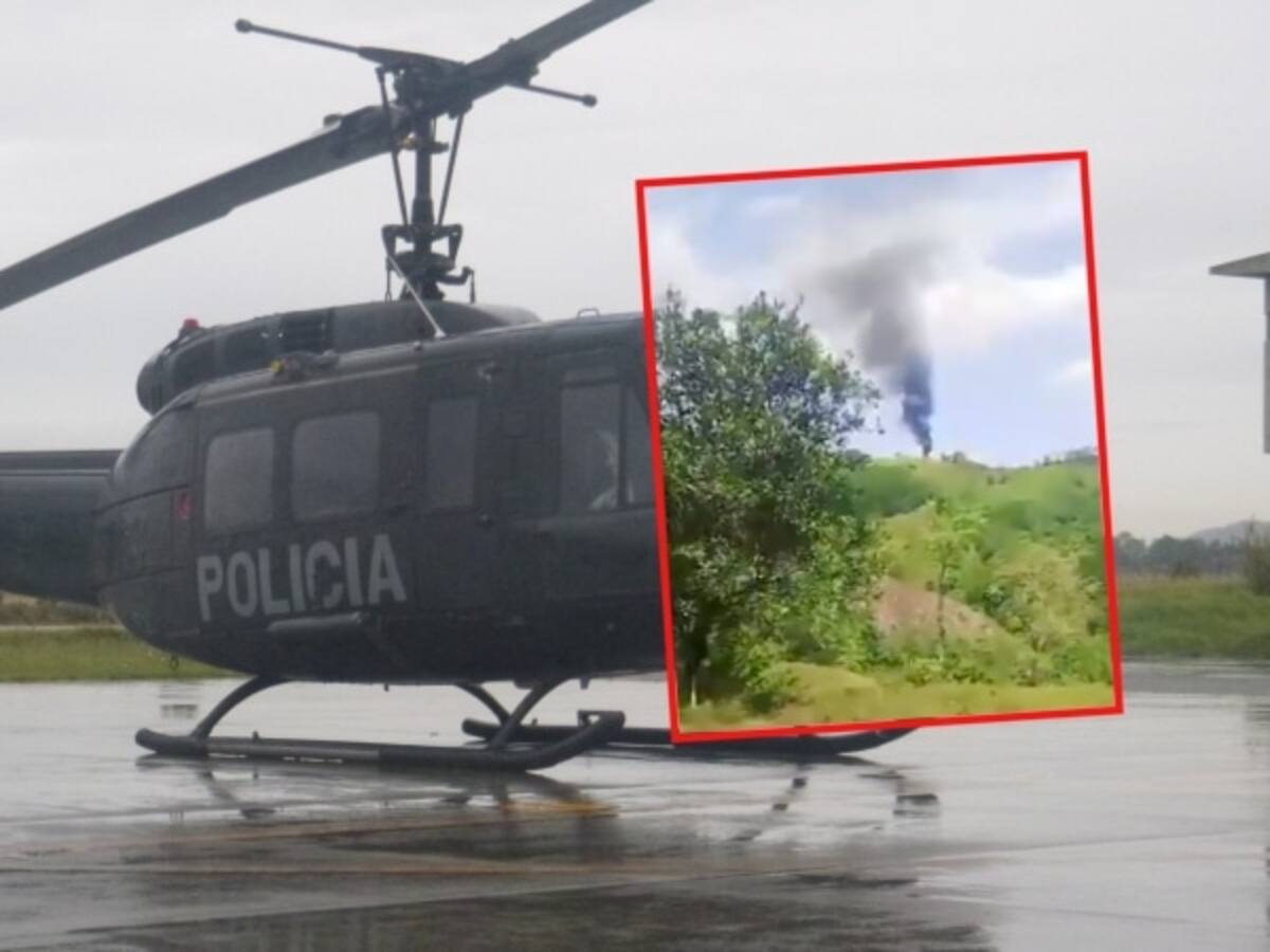 Ataque al helicóptero de la Policía en Antioquia.