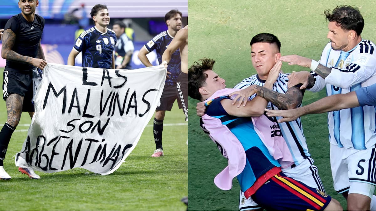 Dura sanción de la FIFA a Argentina por la bandera de Malvinas y la agresión de Leandro Paredes en la final del Mundial. Fotos: EFE/Edición: Vanguardia
