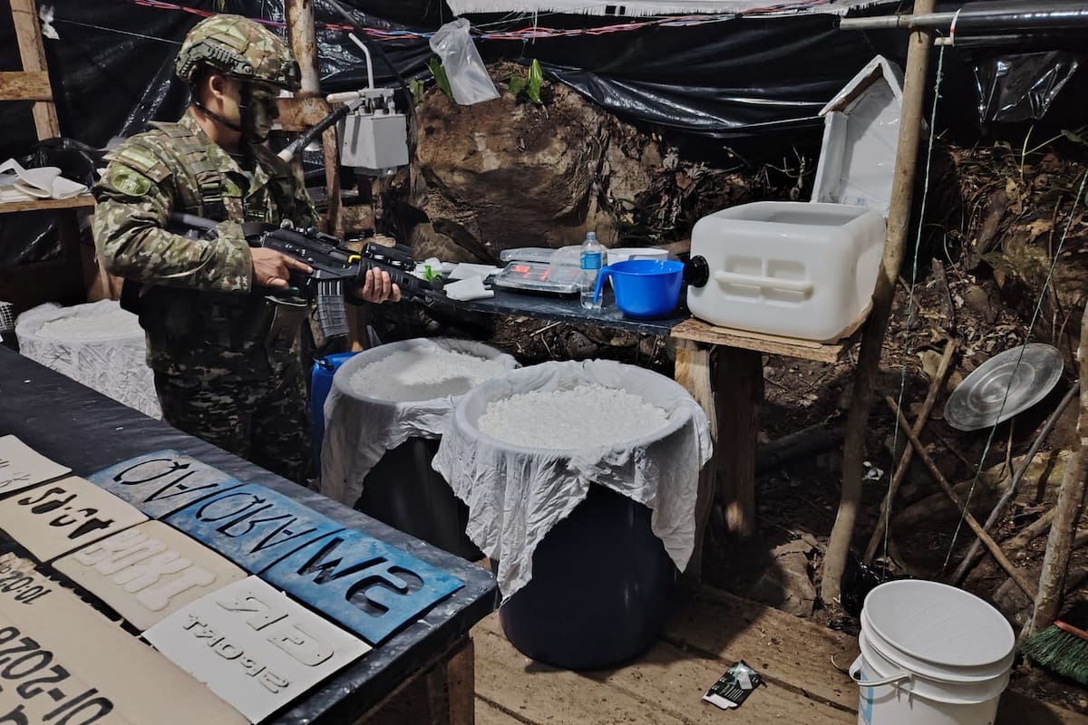 Ejército destruye complejo de narcotráfico avaluado en $4.000 millones en Norte de Santander. Fotos: Ejercito Nacional