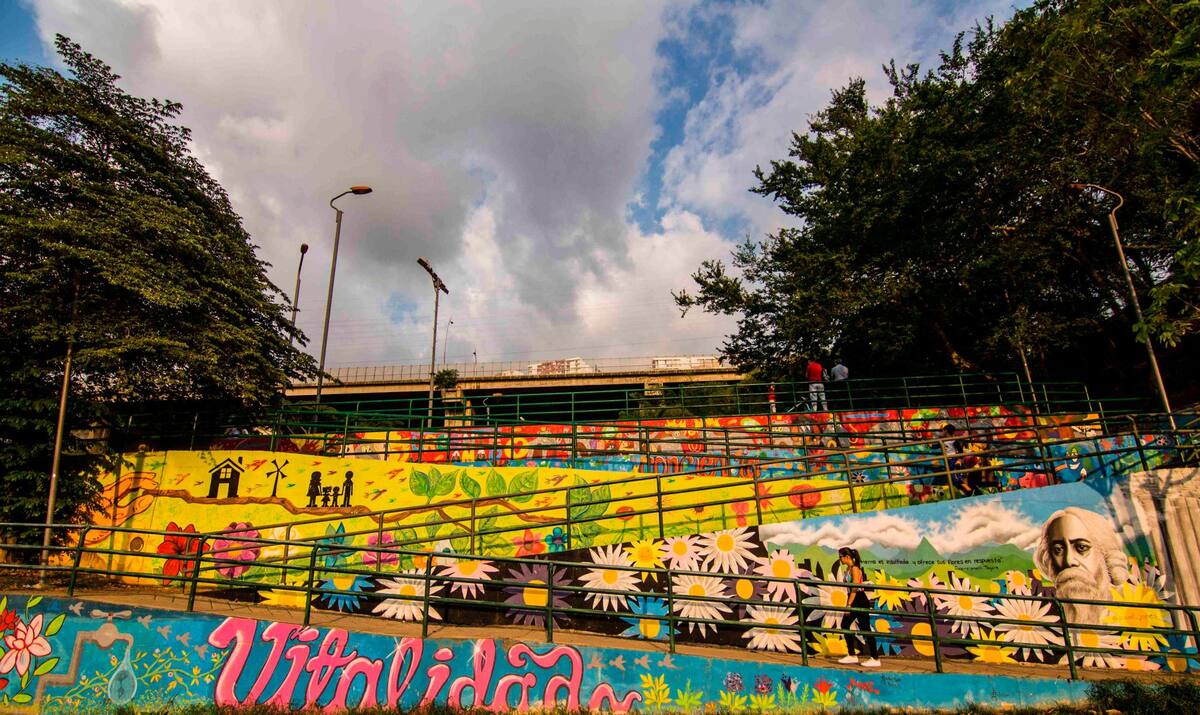 Sin ninguna duda, la identidad del parque Extremo en San Martín compagina con los murales pintados en la zona de acceso. (Foto: Elver Rodríguez/ VANGUARDIA LIBERAL)