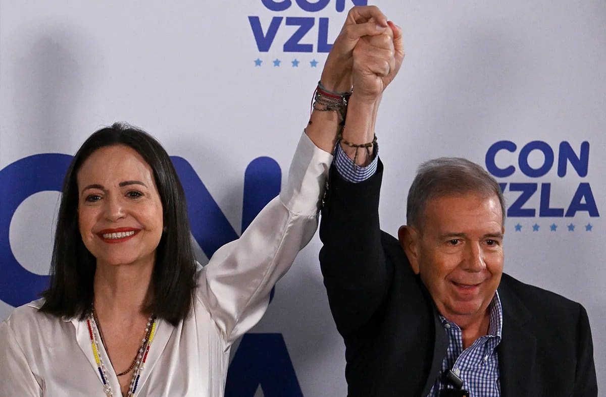 María Corina Machado, la jefa de la oposición en Venezuela, afirmó que el 10 de enero Edmundo González tomará juramento como nuevo presidente de ese país. Foto: EFE/VANGUARDIA