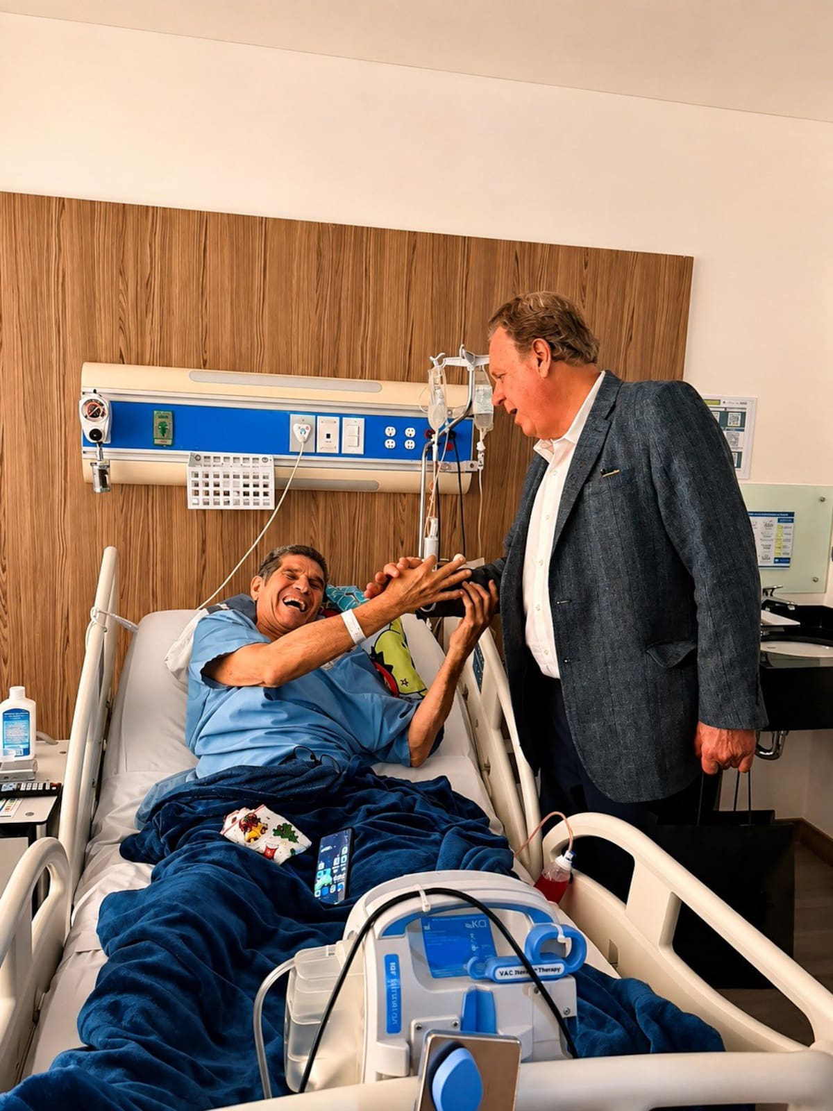 Eduardo Emilio Vilarete se recupera de una intervención quirúrgica. Foto: FCF