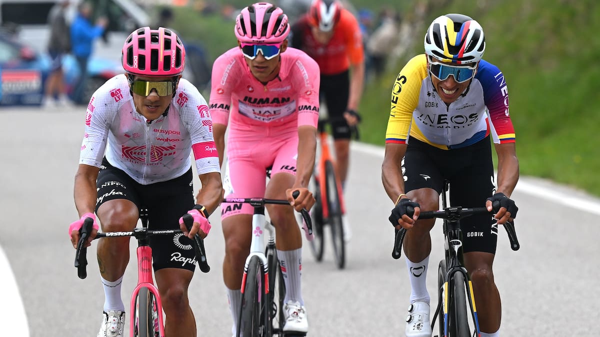 Egan Bernal asumió un rol protagónico en la etapa 15 del Giro de Italia. Foto: Ineos.