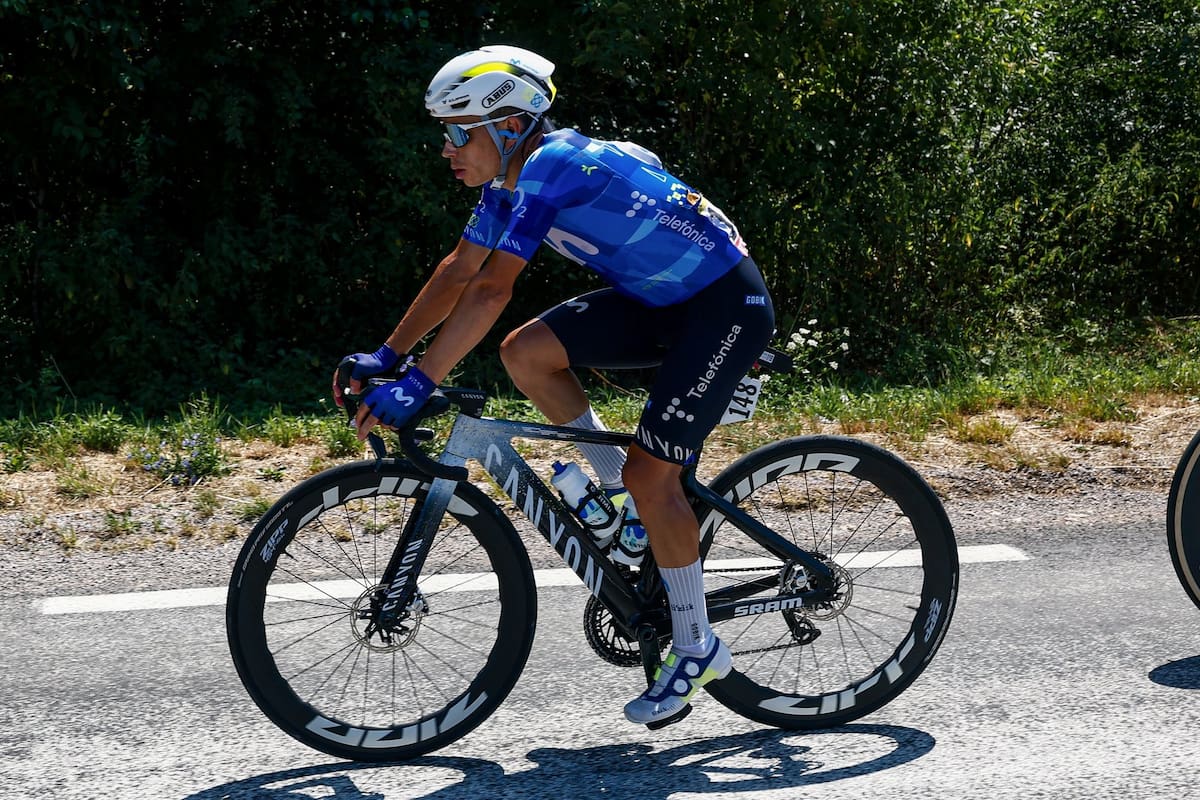 Einer Rubio luchó en la fuga, pero el esfuerzo pasó factura. Foto: Movistar Team