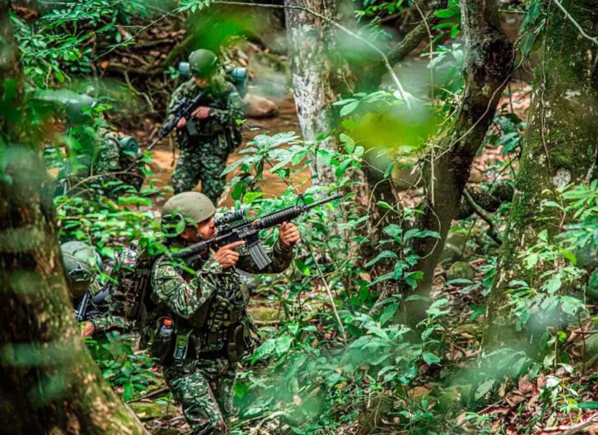 Ejército rescató a niños que huían de disidencias de las Farc en Caquetá.
Foto: cortesía.