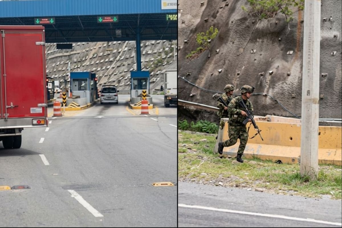 Ejército combate a hombres armados en peaje de Pamplonita sobre vía nacional. | Foto: Vanguardia /Captura de Video