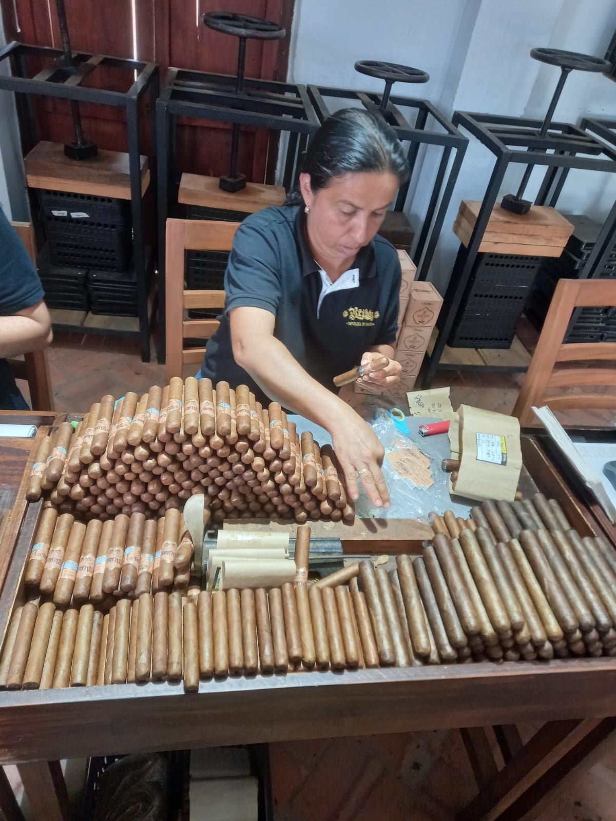Un grupo de mujeres mantiene vivo el oficio de enrollar tabaco y son clave para las exportaciones de puros de una empresa de Barichara (Fotos de Giselle Yuliana Jejen Herrera / VANGUARDIA)