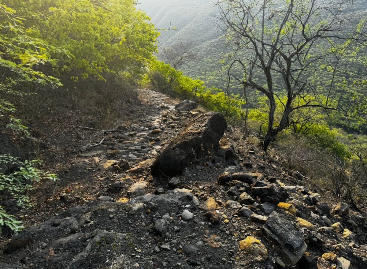 Las condiciones desérticas del terreno dificultaban la caminata. (Foto: Juan Diego Miguel Márquez / VANGUARDIA)