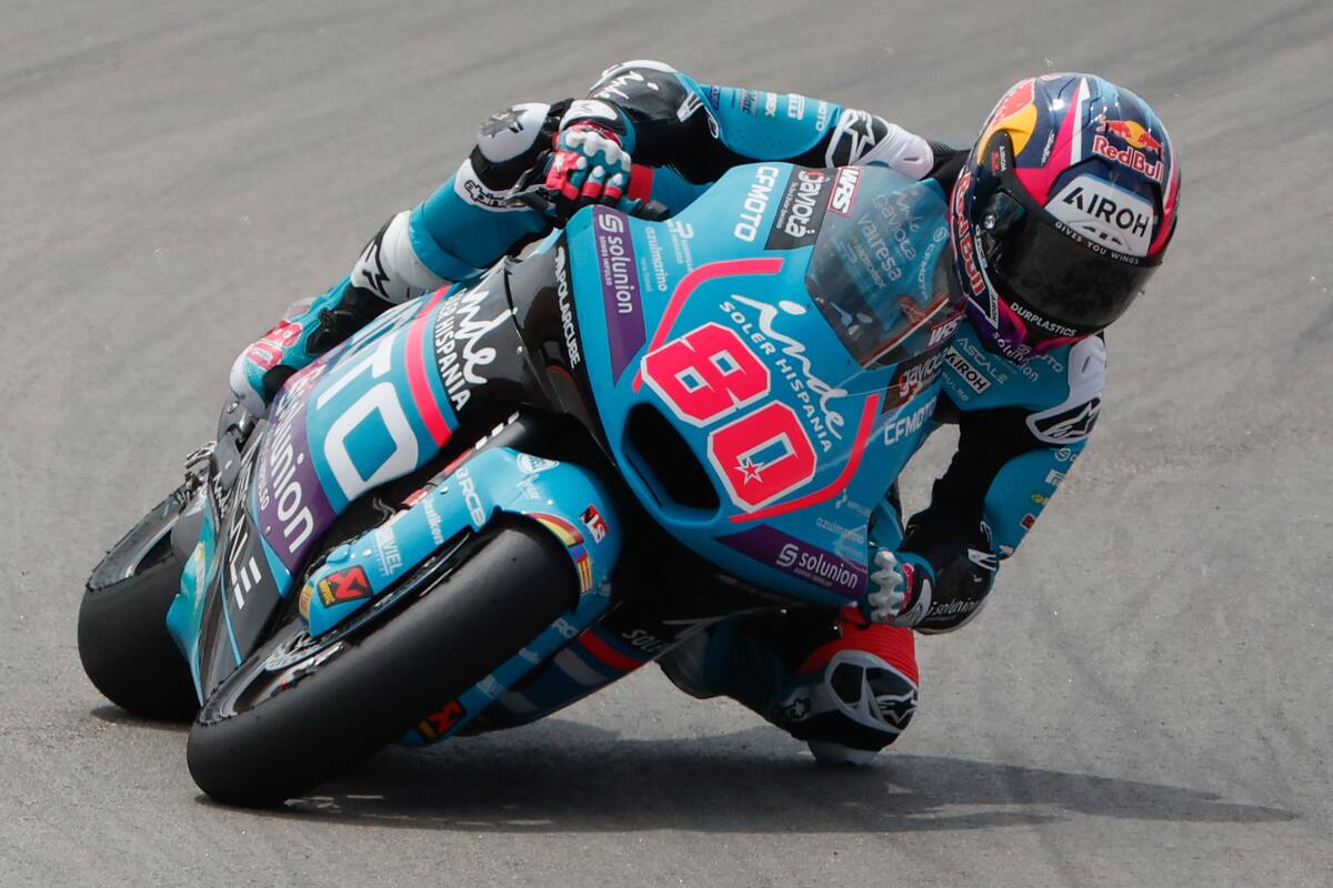 Fotografía de archivo del piloto colombiano de Moto2 David Alonso, del CFMOTO Inde Aspar Team, . EFE/ Javier Cebollada