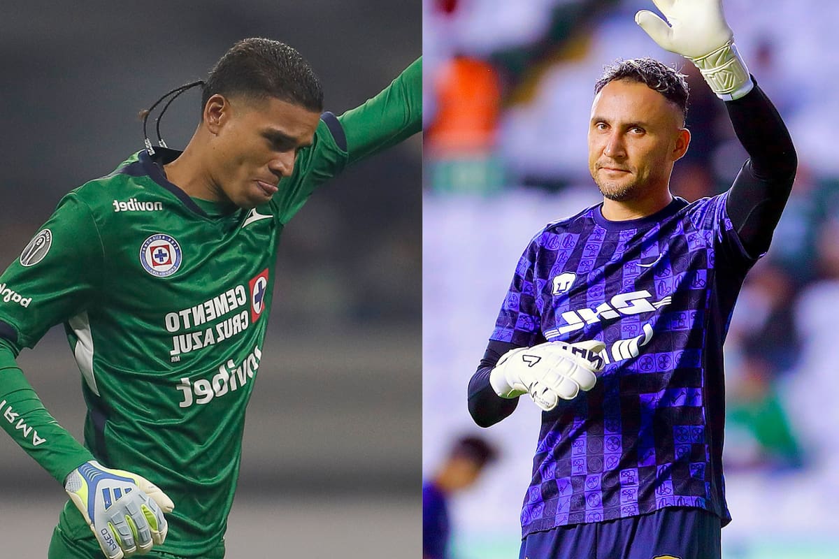 El Cruz Azul de Kevin Mier recibe a los Pumas de Keylor Navas en la final del Clausura. Fotos: EFE.