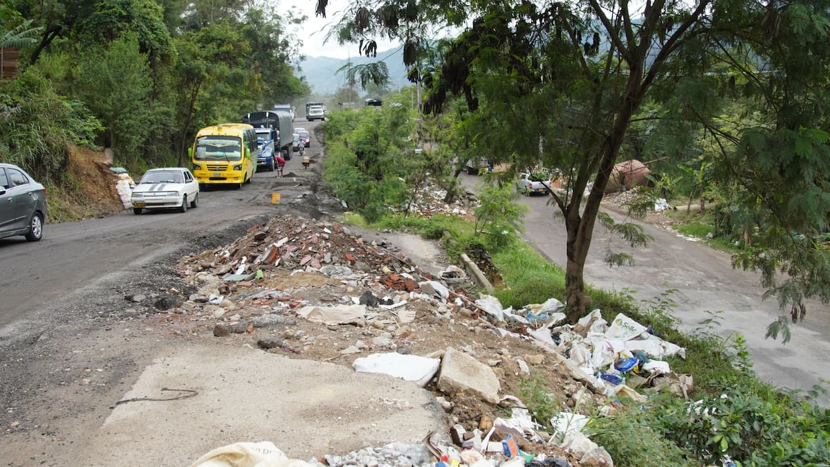 El desolador panorama vial de Santander | Foto Marco Valencia
