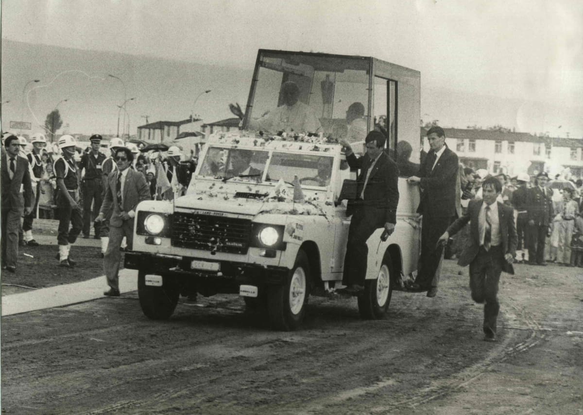 Juan Pablo II no tenía previsto viajar a Bucaramanga, la visita en Colombia era de cinco días, pero se agregó un sexto día. Crédito de foto: Vanguardia.