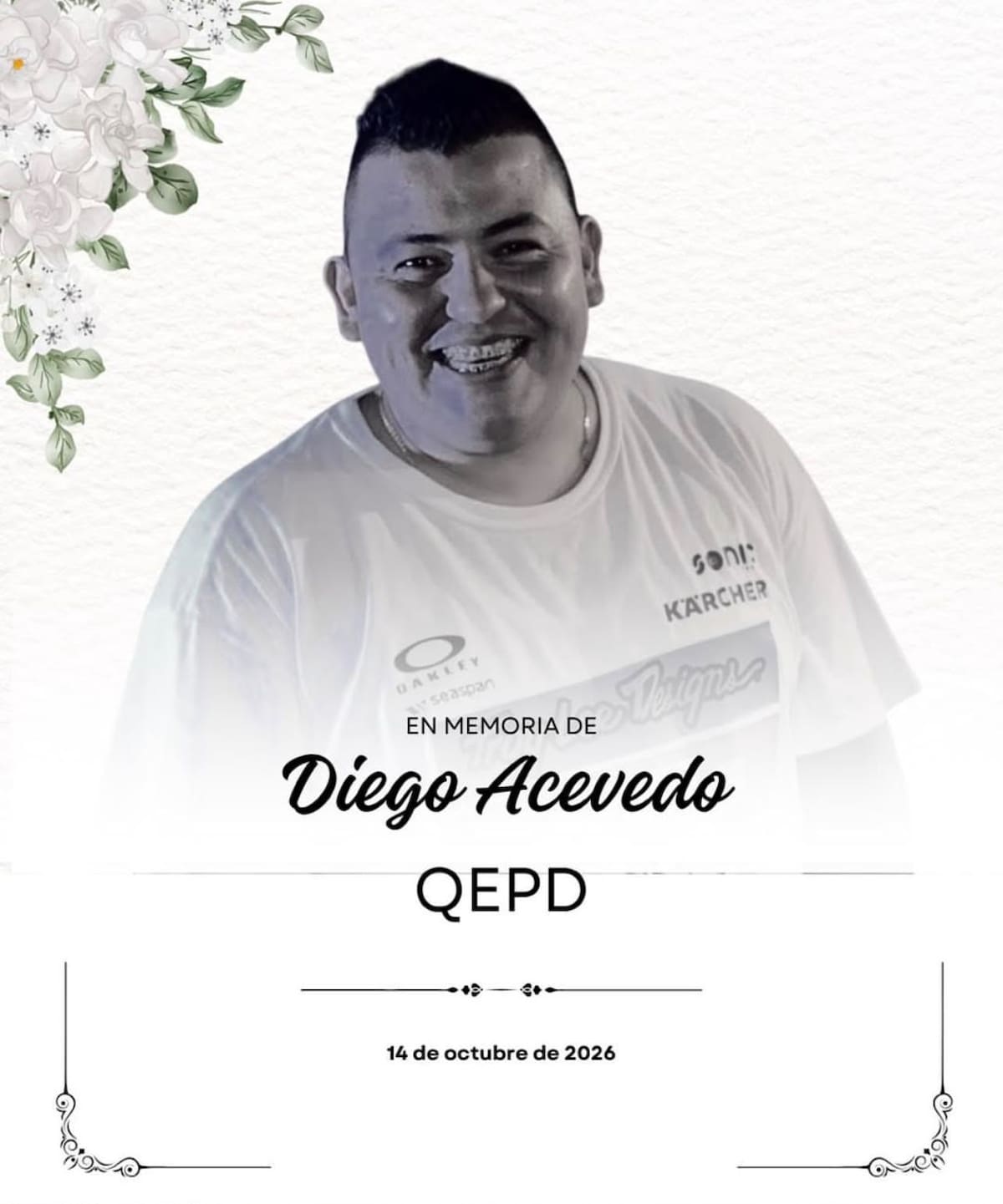 El dragoneante fue atacado a tiros por sicarios la noche del miércoles 14 de octubre, cuando se encontraba en su establecimiento comercial, en el barrio Río de Oro de Girón.