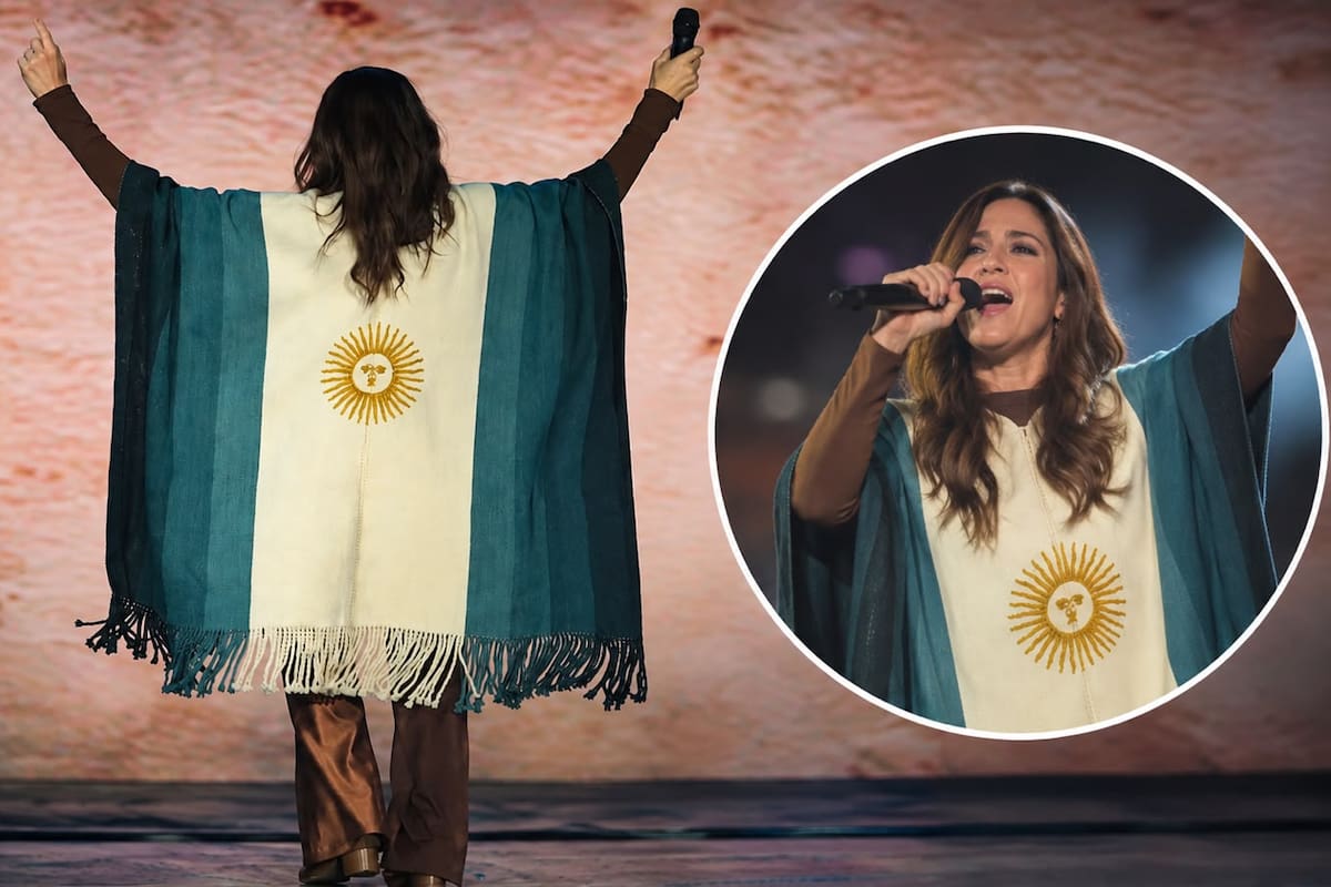 El famoso poncho que utilizó La Sole en la despedida de Messi: la historia detrás de la prenda Foto: Redes y creacion propia