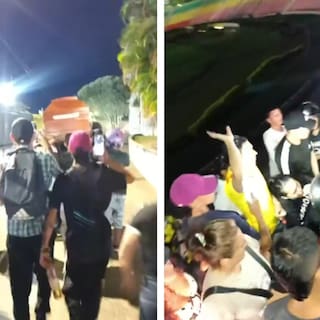 Video: llevaron el ataúd de un hincha del Atlético Bucaramanga asesinado al estadio Américo Montanini