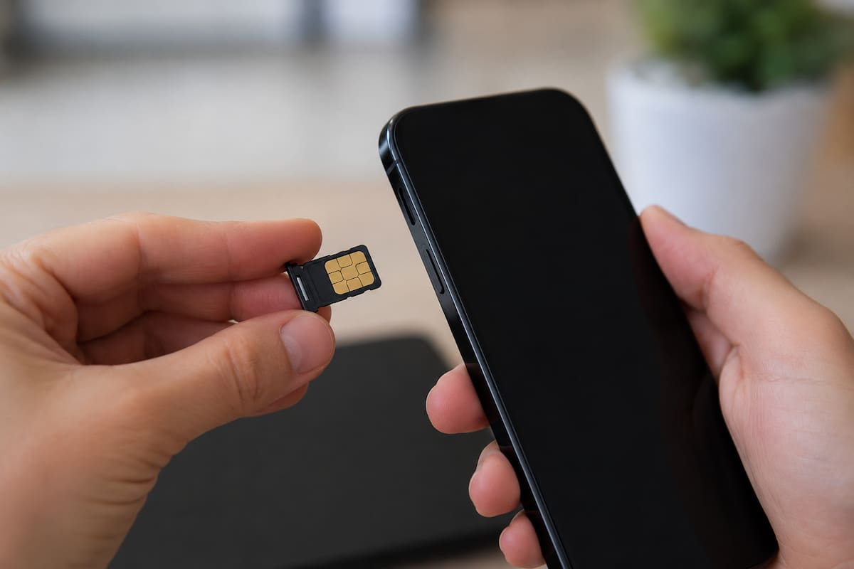 La modalidad conocida como Sim Swapping permite que delincuentes tomen control de líneas celulares para acceder a cuentas bancarias. Imagen de apoyo // IA.