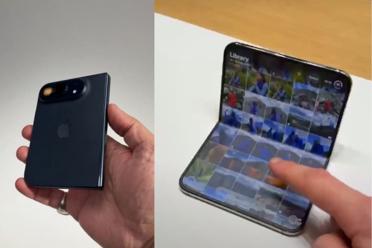 El iPhone Duo tendría una pantalla interna de 7,6 pulgadas y cámaras Fusion de 48 megapíxeles. Fotos tomadas de: X.