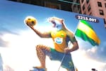 Seguidor del Atlético Bucaramanga llevó al ‘Leopardo’ a las icónicas pantallas de Time Square en Nueva York