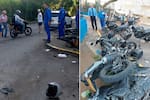 Conductor embistió a un motociclista y chocó varias motos en Provenza, Bucaramanga