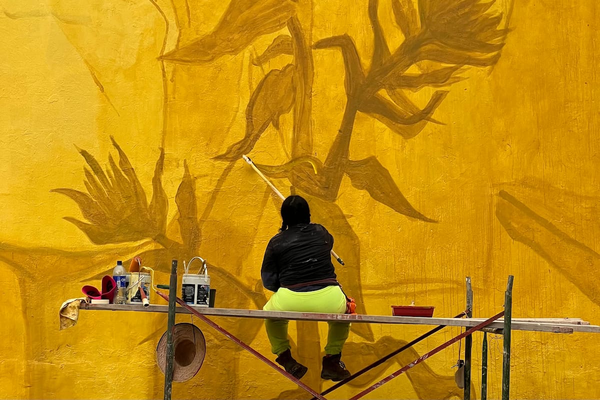 El mural que puso a hablar de identidad a un colegio de Bucaramanga. Foto suministrada/VANGUARDIA