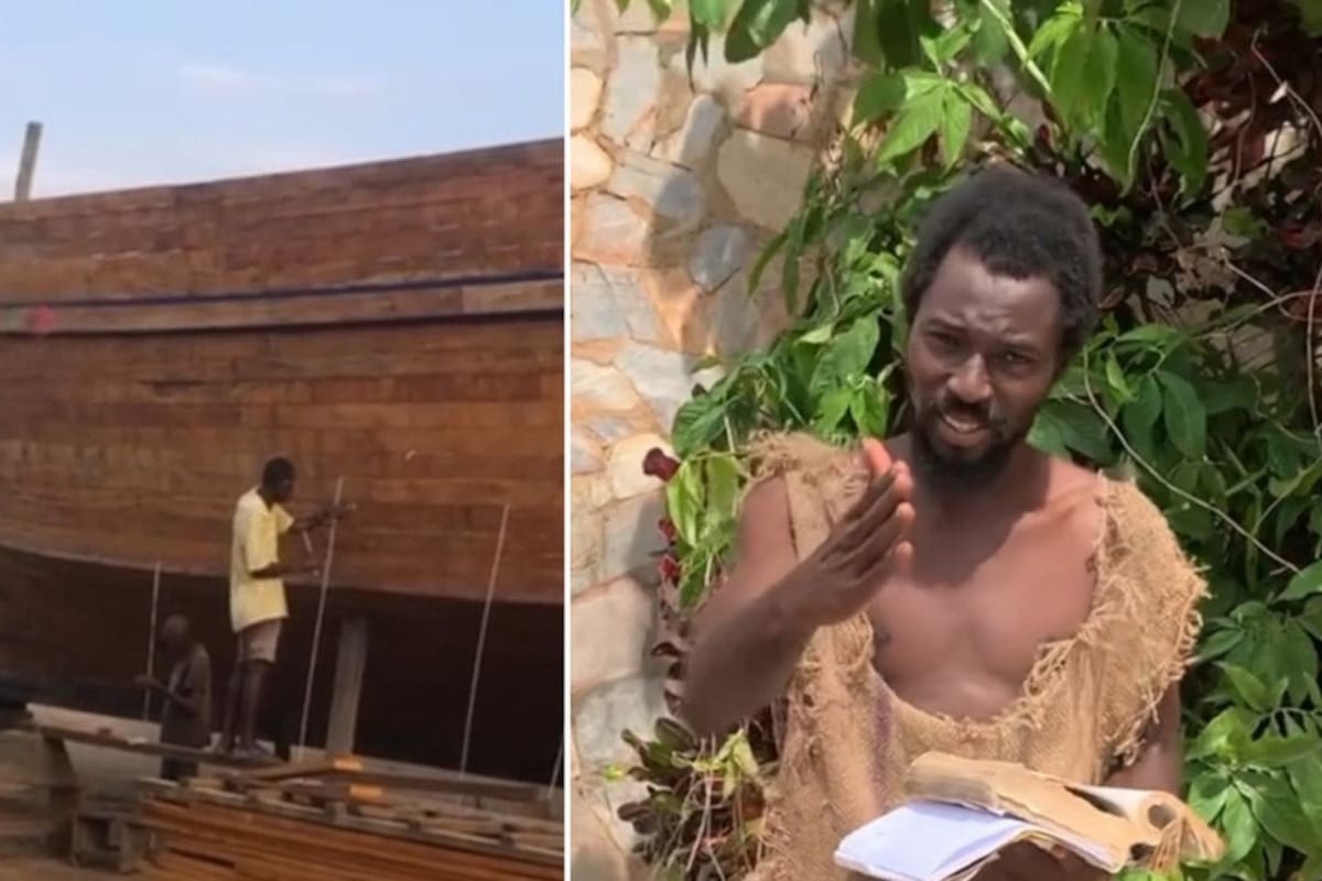 El ‘Noé’ africano de Ghana asegura que Dios le advirtió que el mundo acabaría el 25 de diciembre de 2025 y ya lleva ocho arcas de madera construyendo.