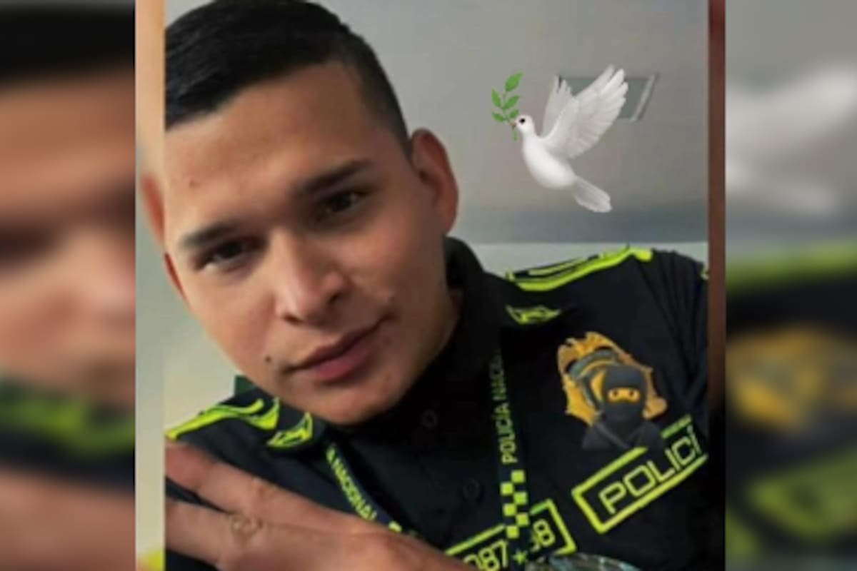 El patrullero Jeferson Solano Bustos falleció tras un accidente en la vía La Lizama - San Alberto.