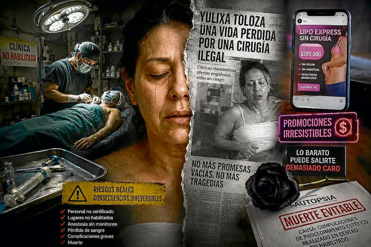 El peligro de las clínicas estéticas de garaje (Fotomontaje con IA / VANGUARDIA)