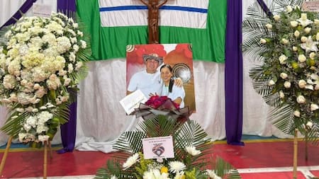 Multitudinario adiós a la pareja de esposos que murió tras trágico accidente en Bucaramanga