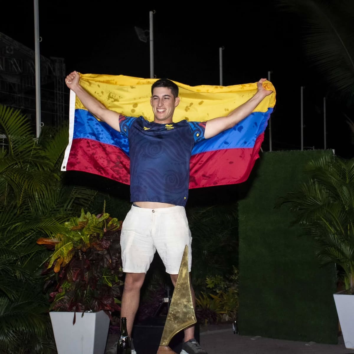 El santandereano Simón Gómez Ortiz conquistó el oro en los Juegos Suramericanos Santa Fe 2026. Foto: Comité Olímpico Colombiano.
