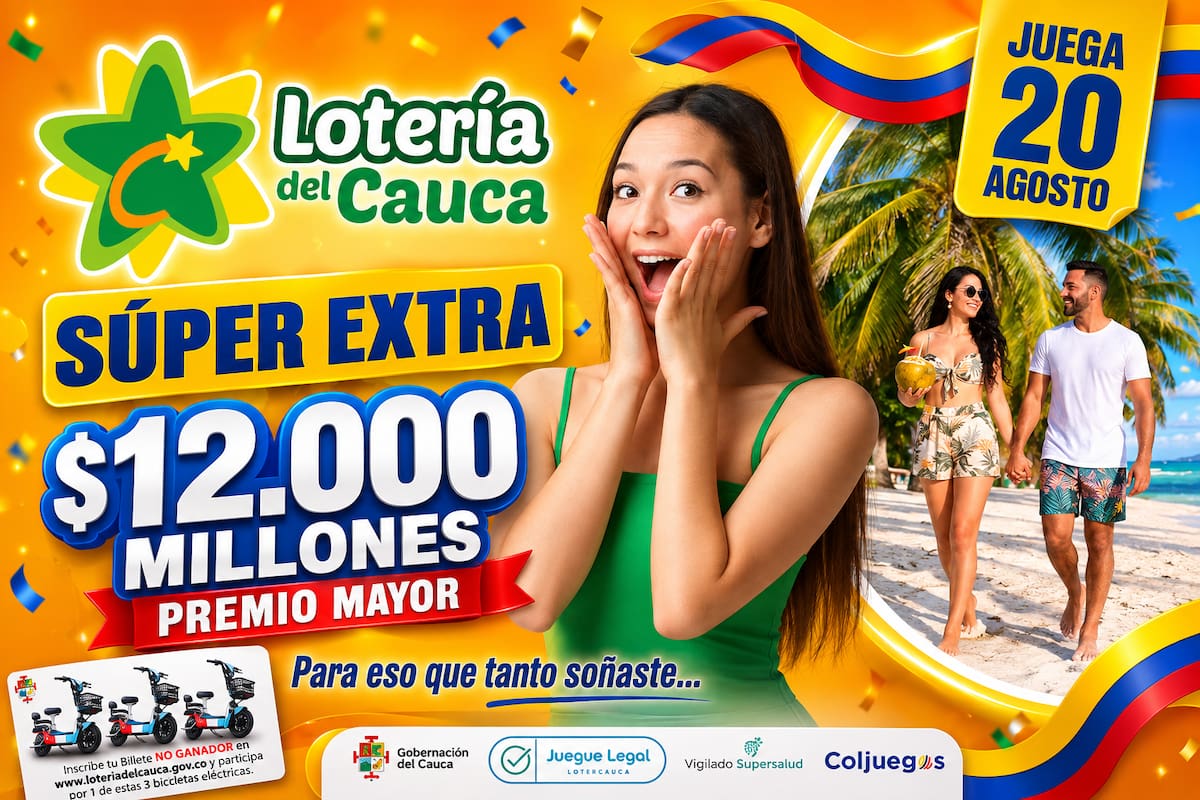 El Súper Extra de la Lotería del Cauca tendrá un valor de 20.000 pesos por billete.