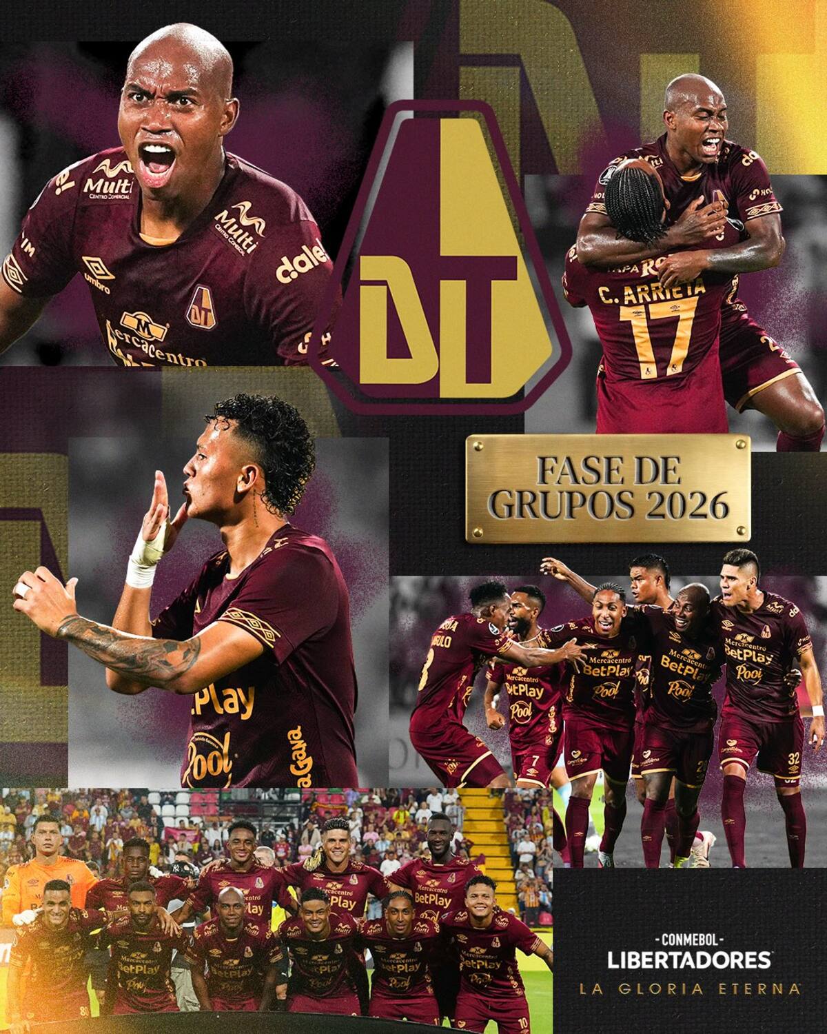 El Tolima logra la remontada y apaga el sueño del O'Higgins en la Libertadores. Foto: Deportes Tolima.