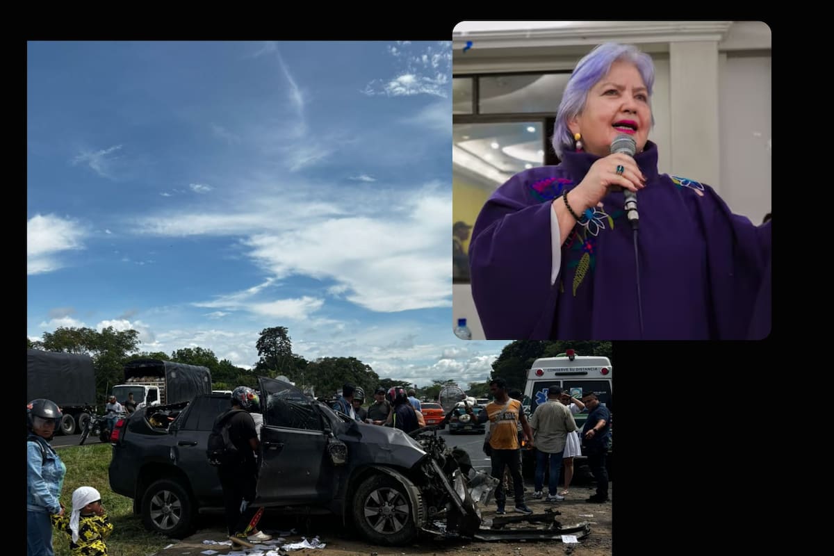 El vehículo de seguridad asignado a la senadora Gloria Flórez, se accidentó en la vía a la costa.| Foto: Vanguardia.