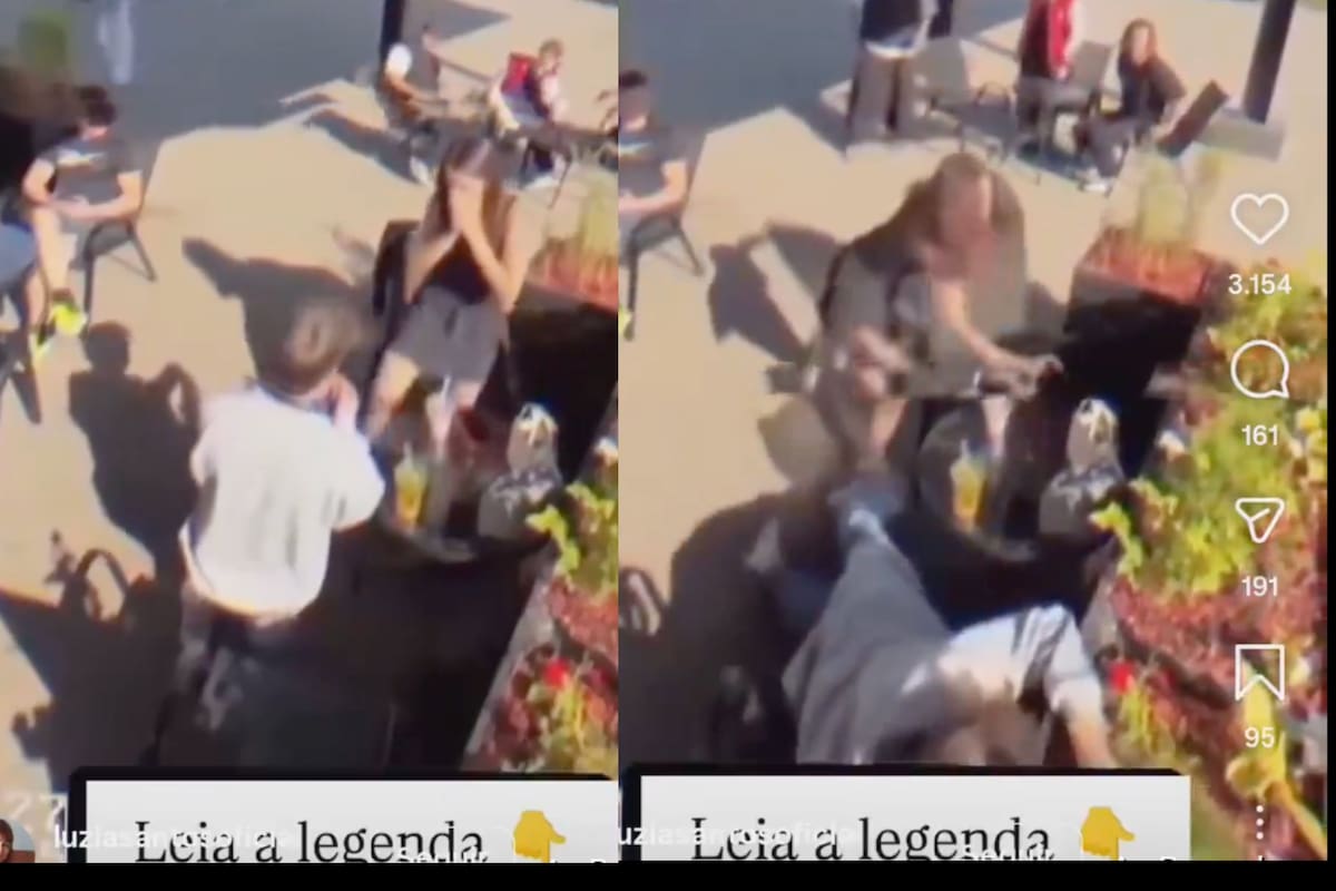 El video de la propuesta de matrimonio se viralizó tras mostrar una agresión en un espacio público. Foto: Captura de video.